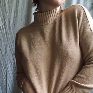 Beige Turtle Neck